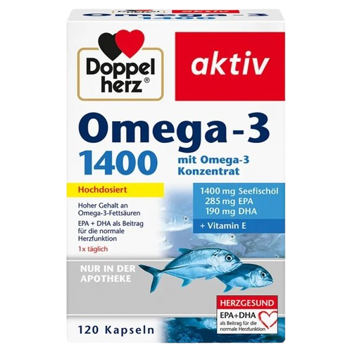 德國雙心魚油 120顆粒裝